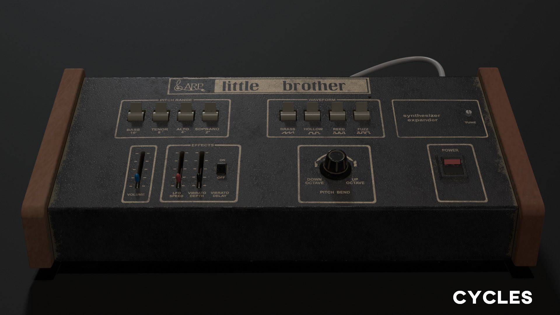 ARP Little Brother Vintage Synthesizer 3D model_1