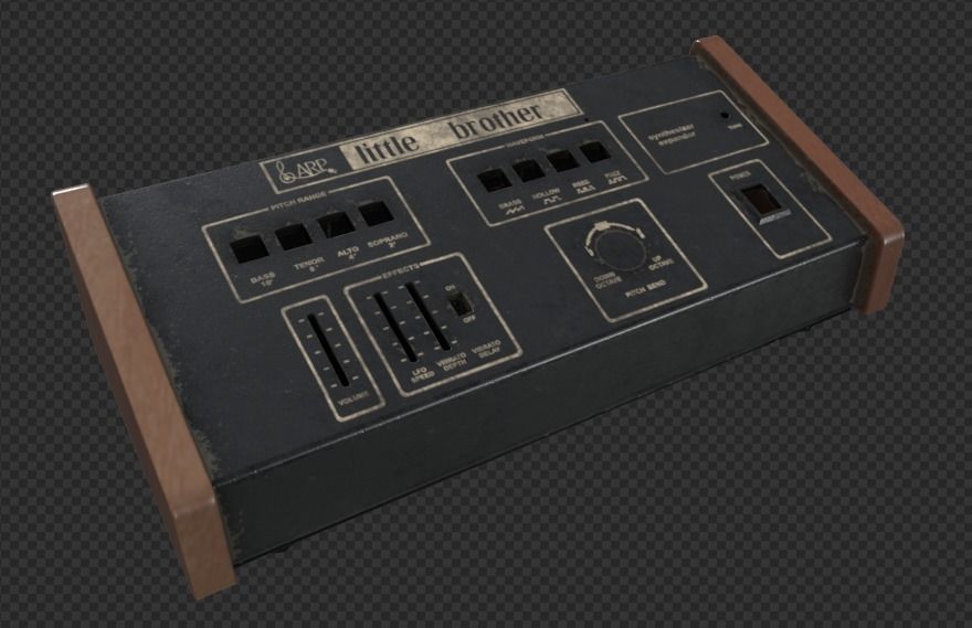 ARP Little Brother Vintage Synthesizer 3D model_2
