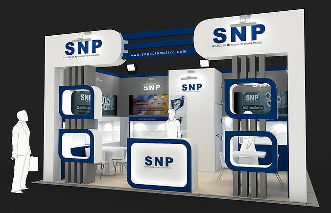 Exhibition Stand - ST0037 3D model