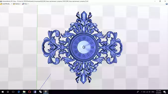 CLOCK ornate design on computer screen