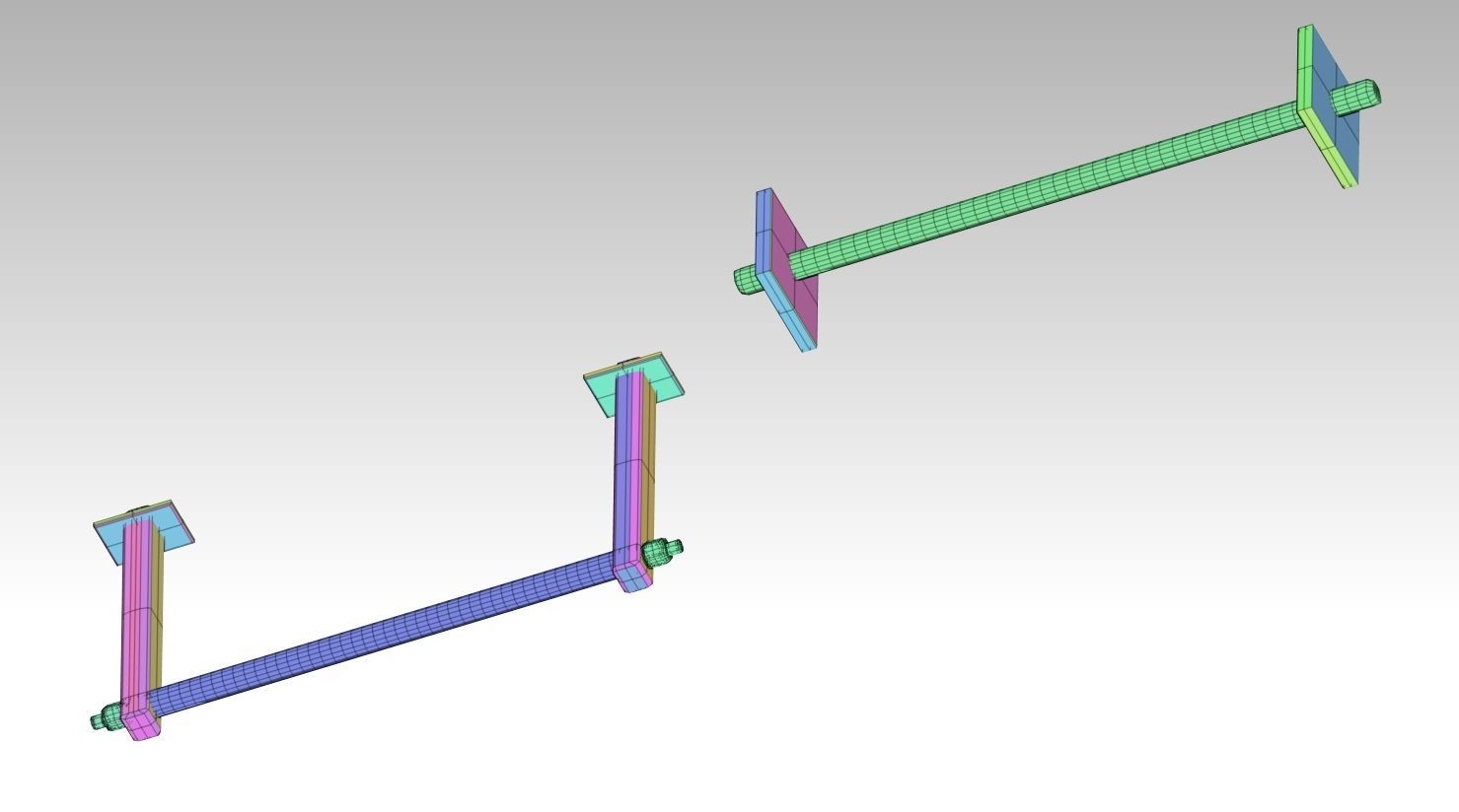 Swingboats crane with basket 3D model_22