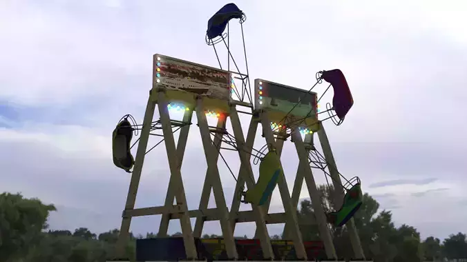 Swingboats crane with basket