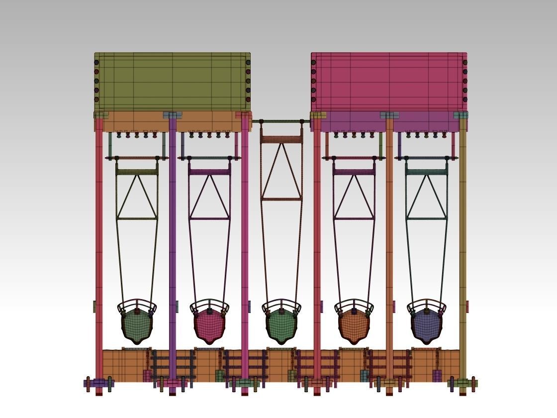 Swingboats crane with basket 3D model_17