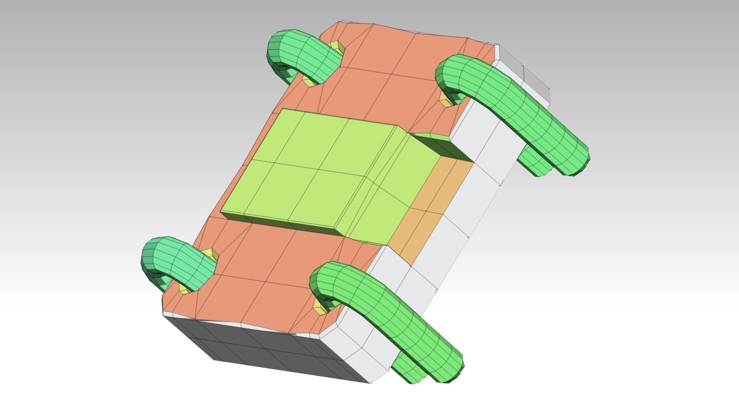 Swingboats crane with basket 3D model_30