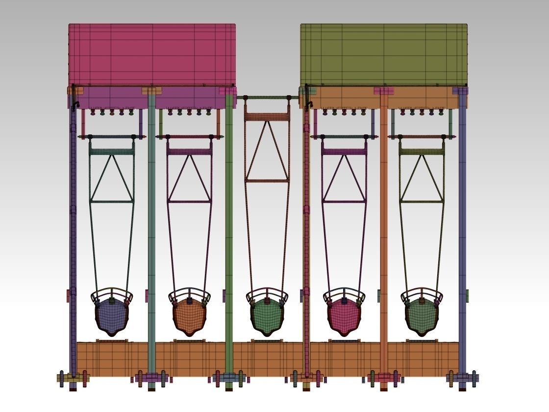 Swingboats crane with basket 3D model_18