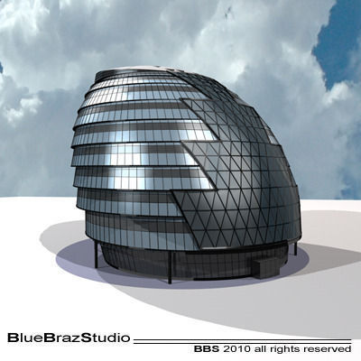 london city hall 3D model
