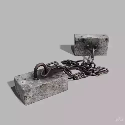 Concrete Debris - Chain Weight - PBR
