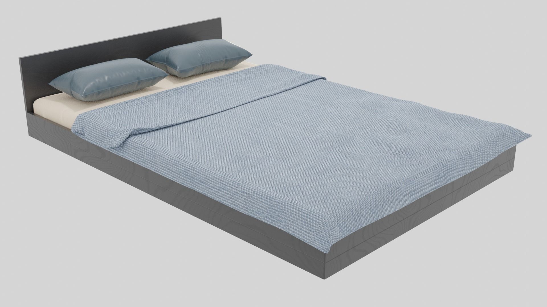 Modern Bed 3D model_2
