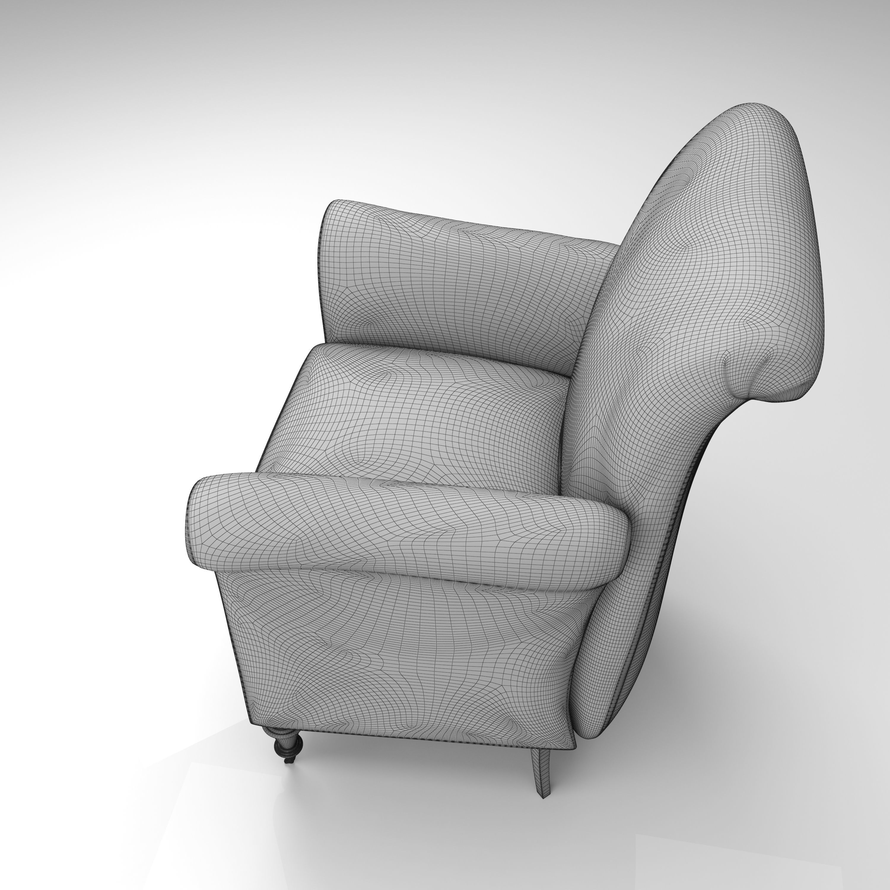 armchair 01 3D model_3
