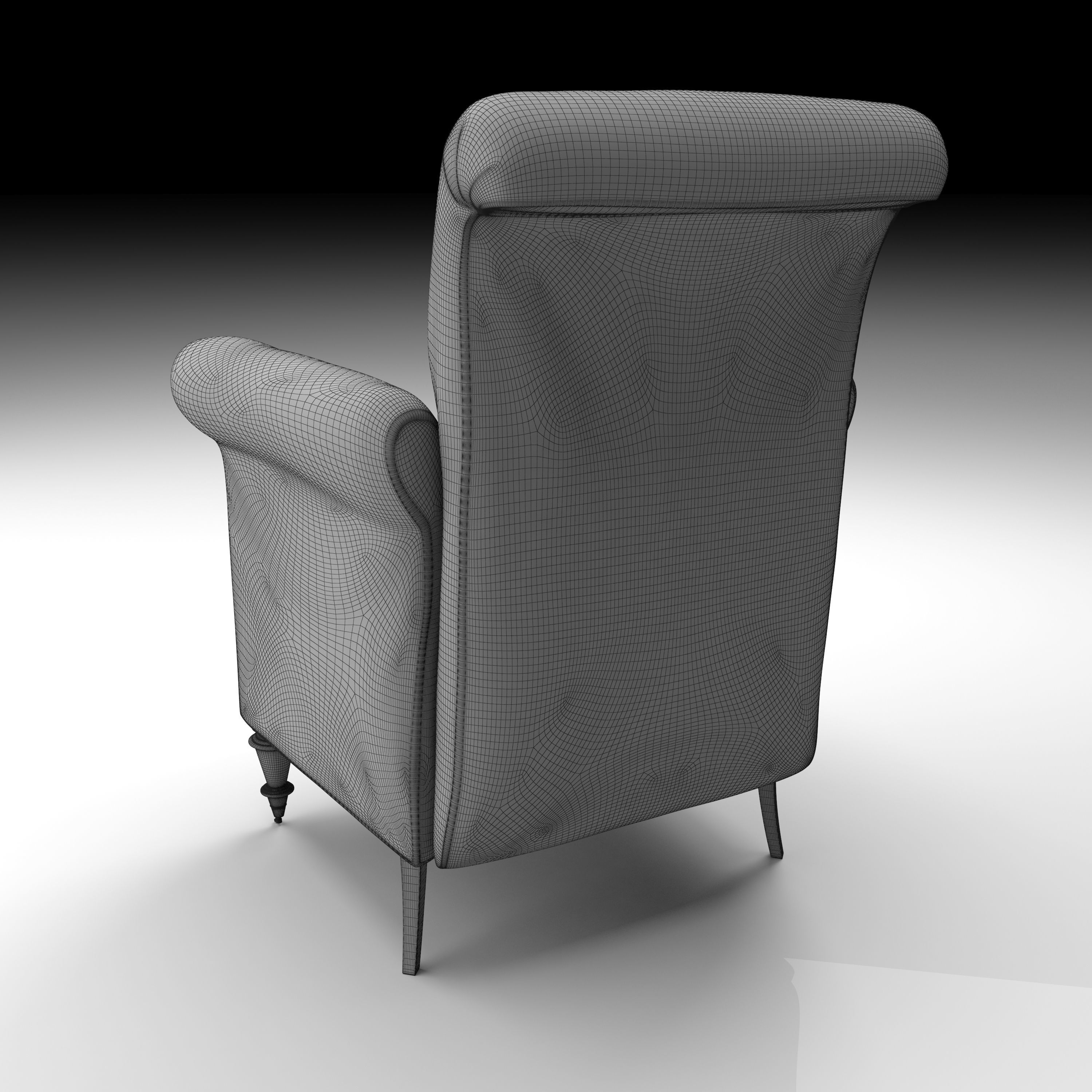 armchair 01 3D model_5