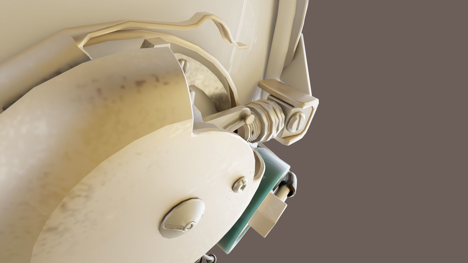 Astronaut or High Altitude Flight Helmet Low-poly 3D model_10