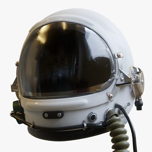 Astronaut or High Altitude Flight Helmet Low-poly 3D model