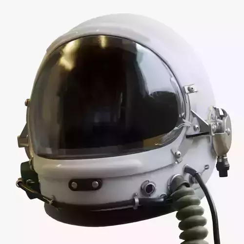 Astronaut or High Altitude Flight Helmet Low-poly 3D model