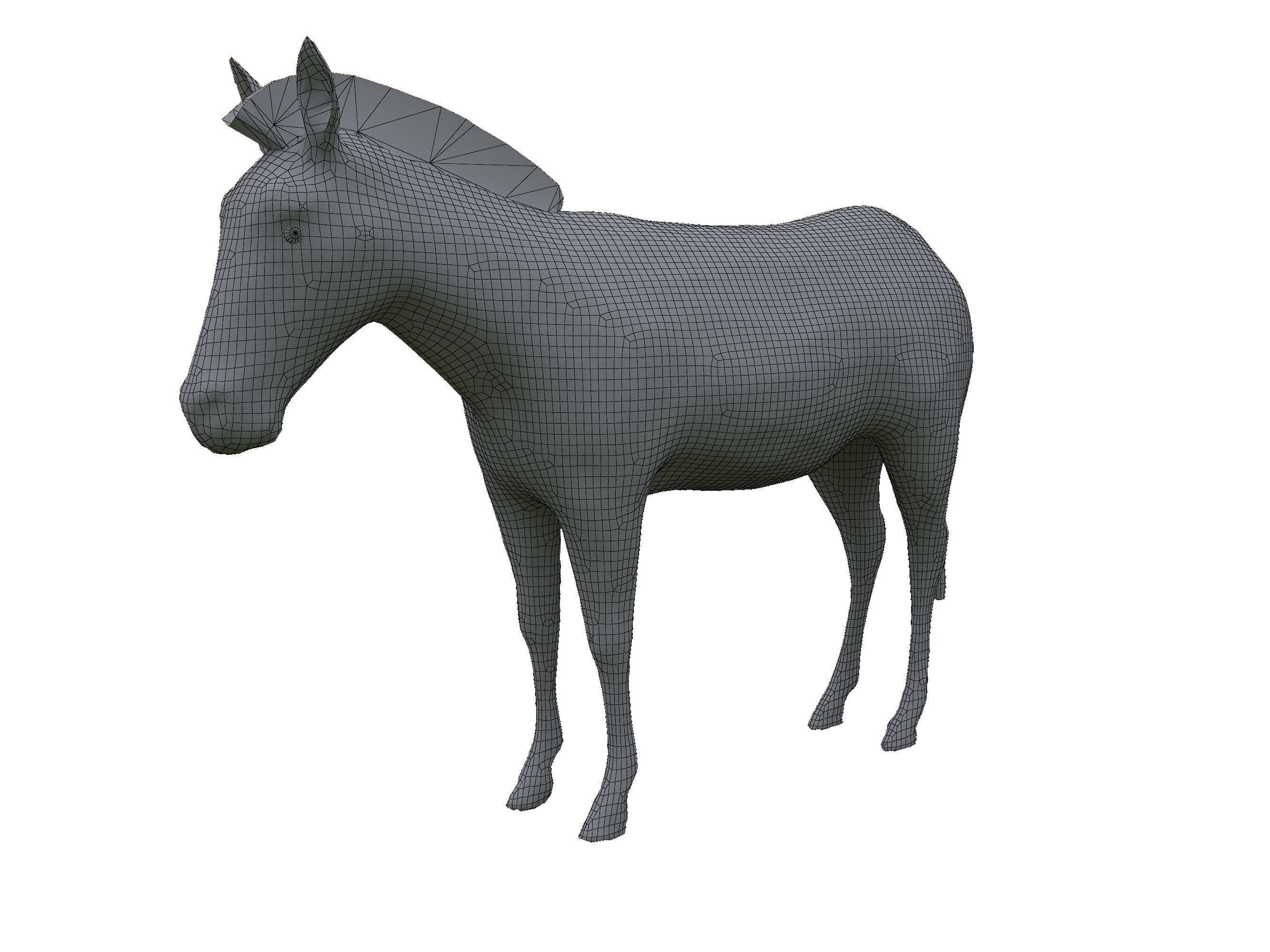 Zebra Low Poly For Games and VR Low-poly 3D model_18