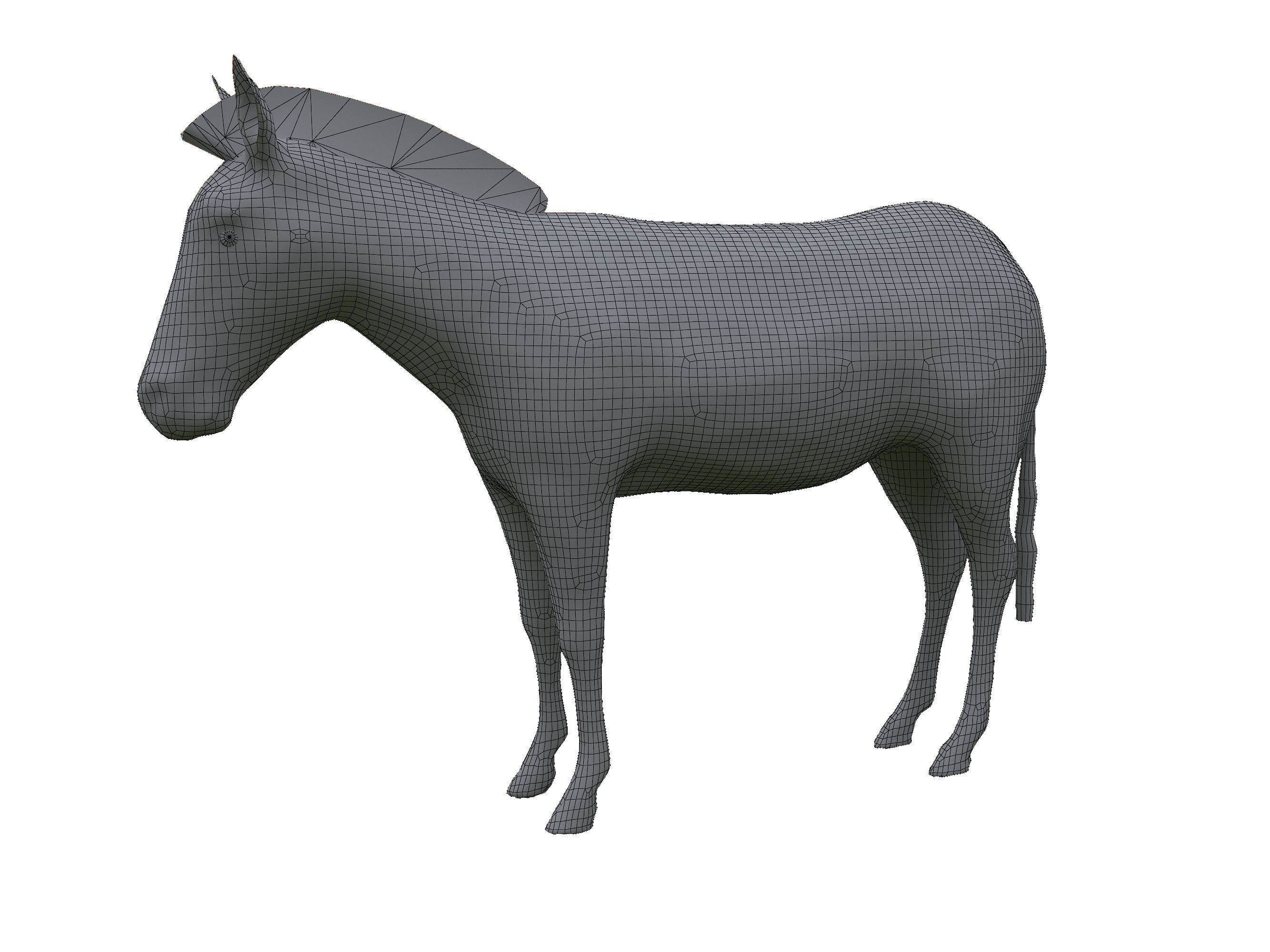 Zebra Low Poly For Games and VR Low-poly 3D model_32