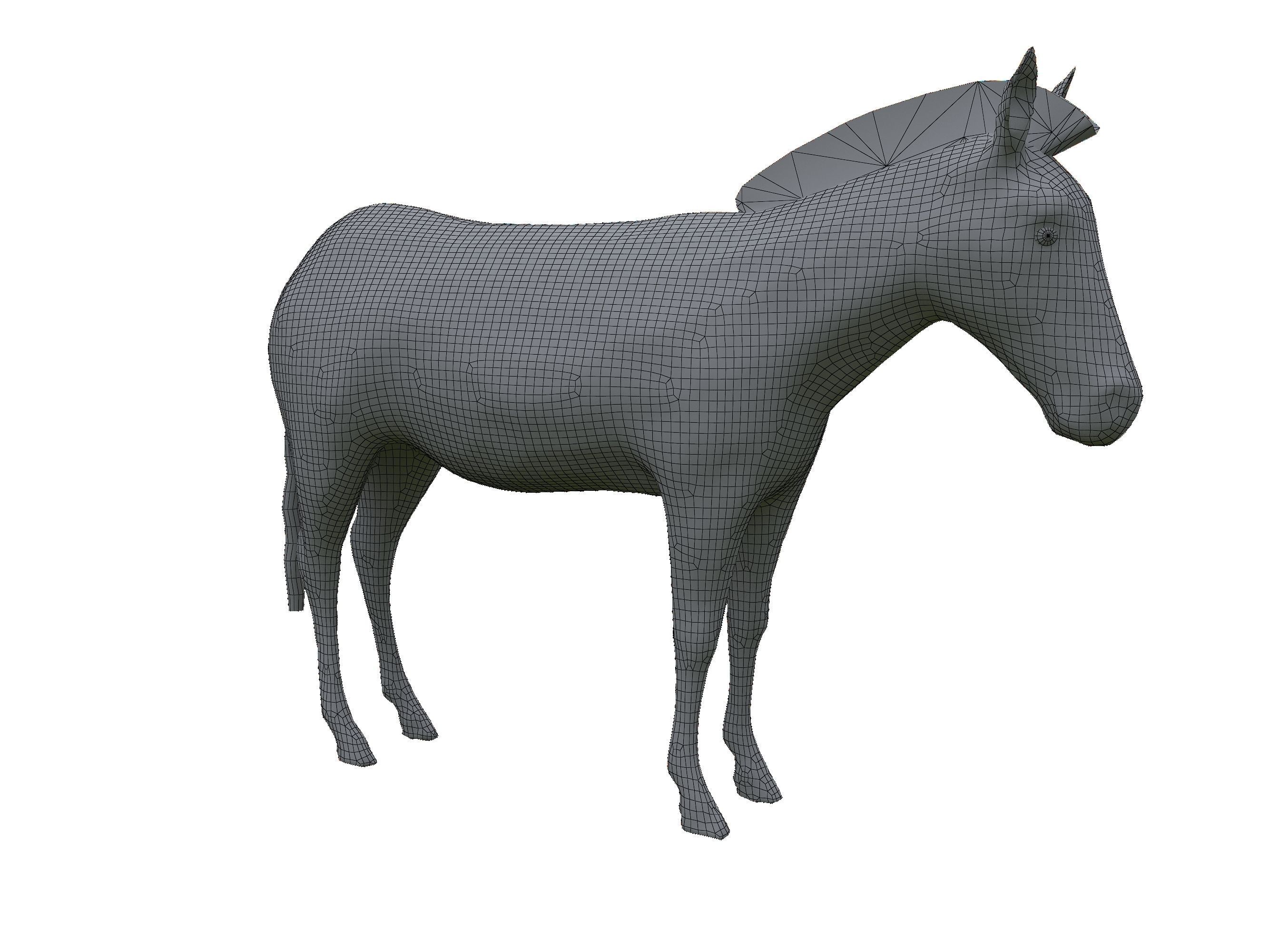 Zebra Low Poly For Games and VR Low-poly 3D model_22