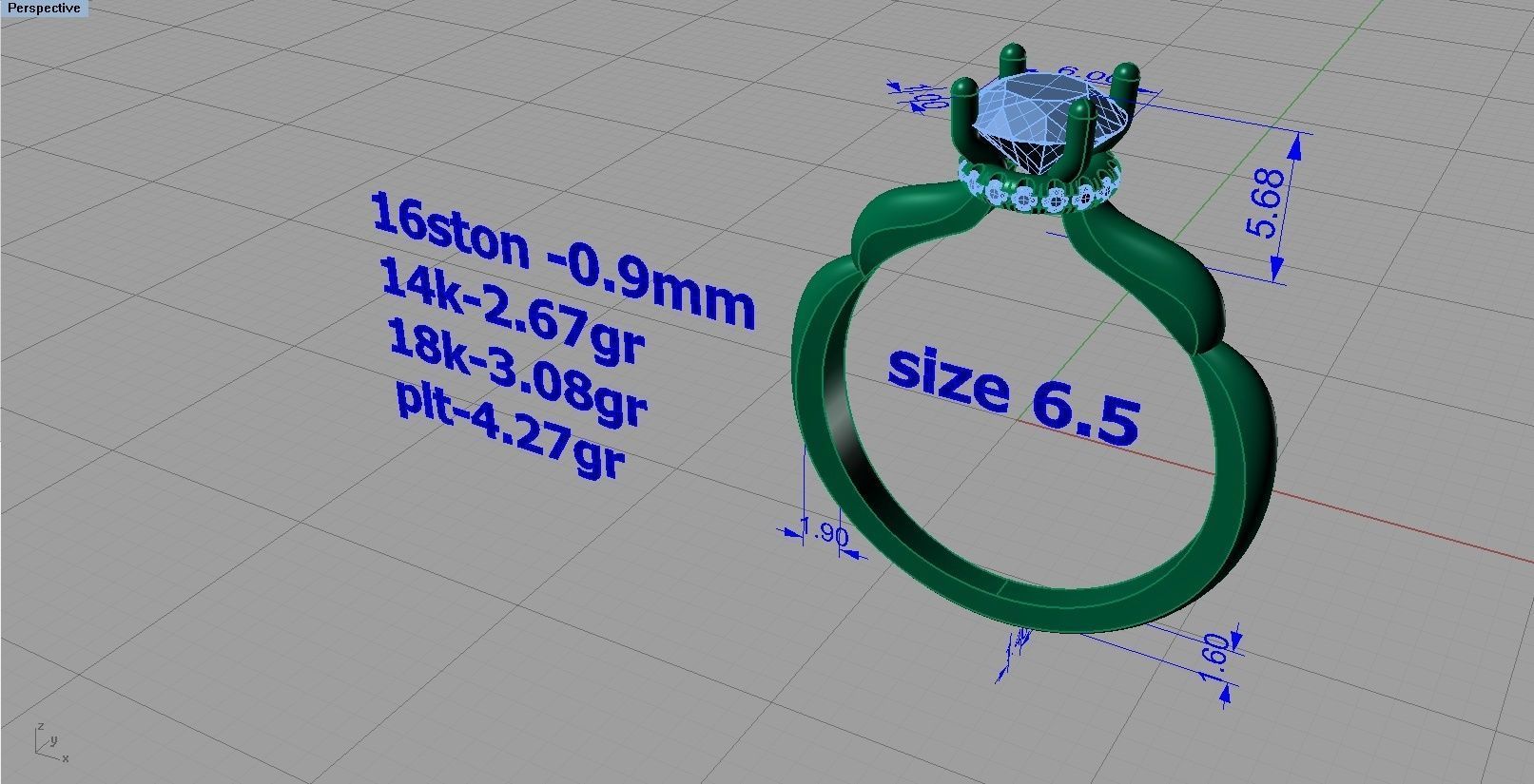  Engagement Ring 3D print model 3D print model_8