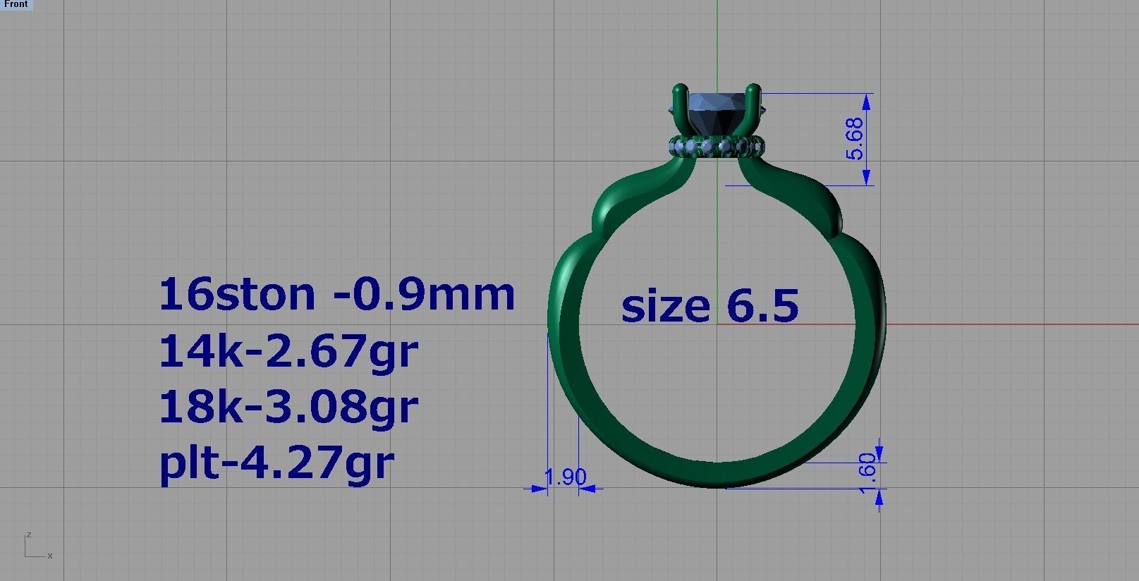  Engagement Ring 3D print model 3D print model_6