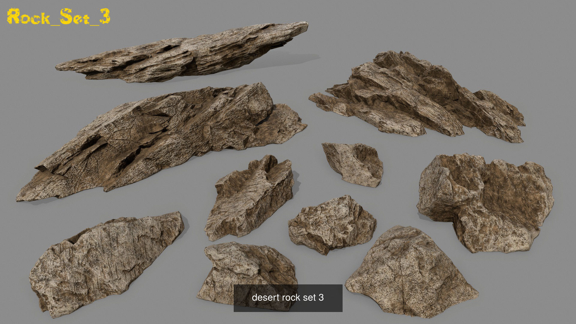 desert rock   full set 3D Model Collection_2