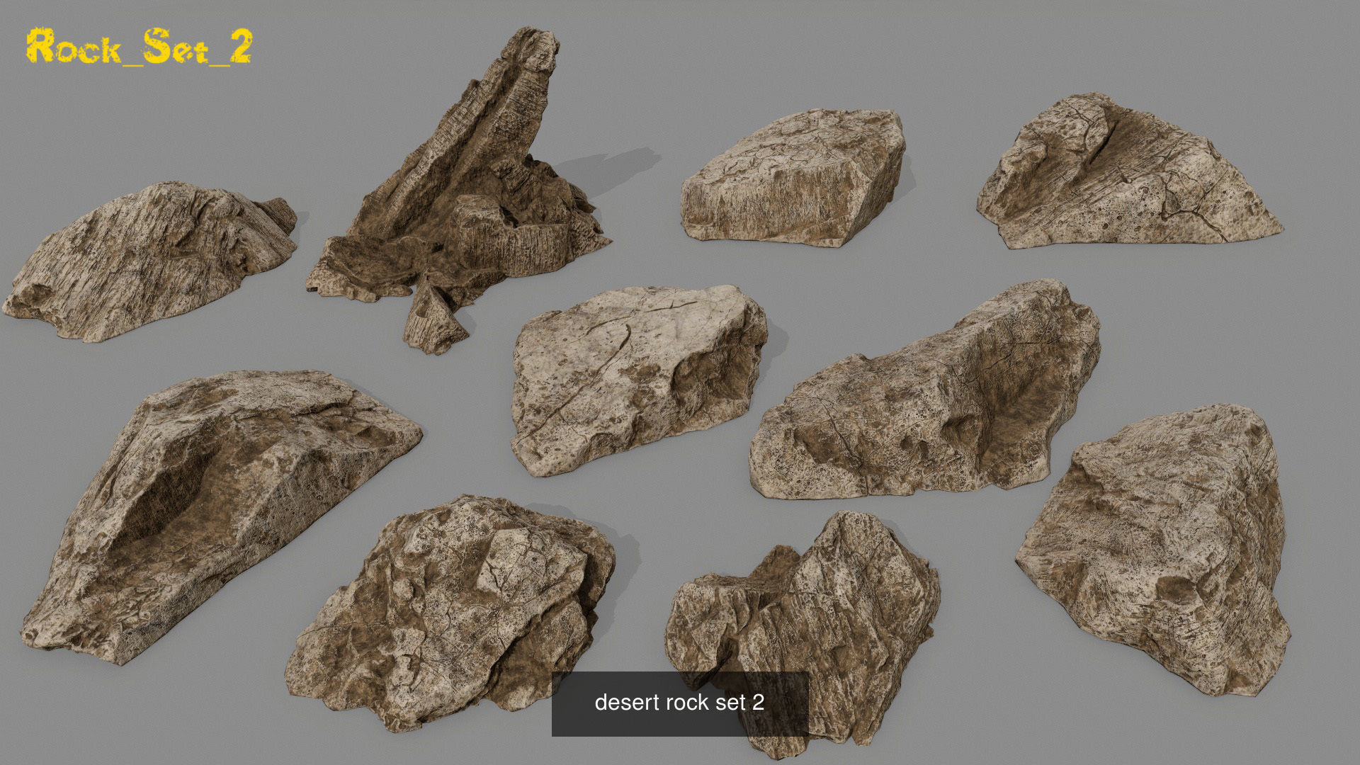 desert rock   full set 3D Model Collection_3