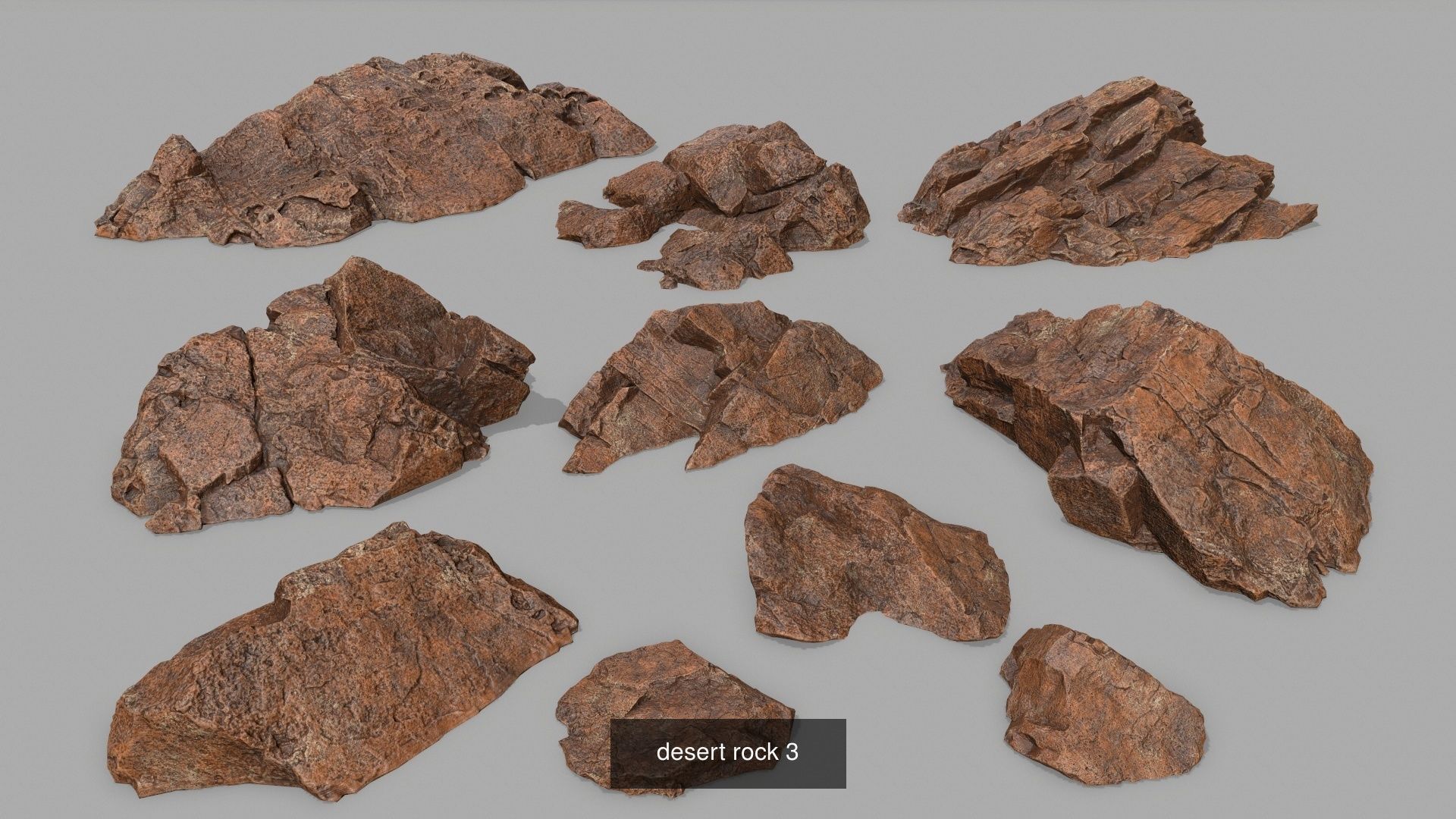 desert rock  full set  3D Model Collection_5