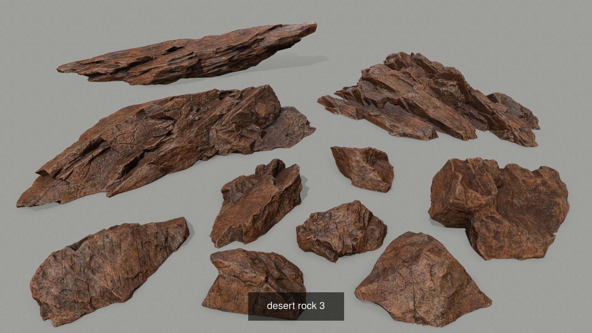 desert rock  full set  3D Model Collection_4