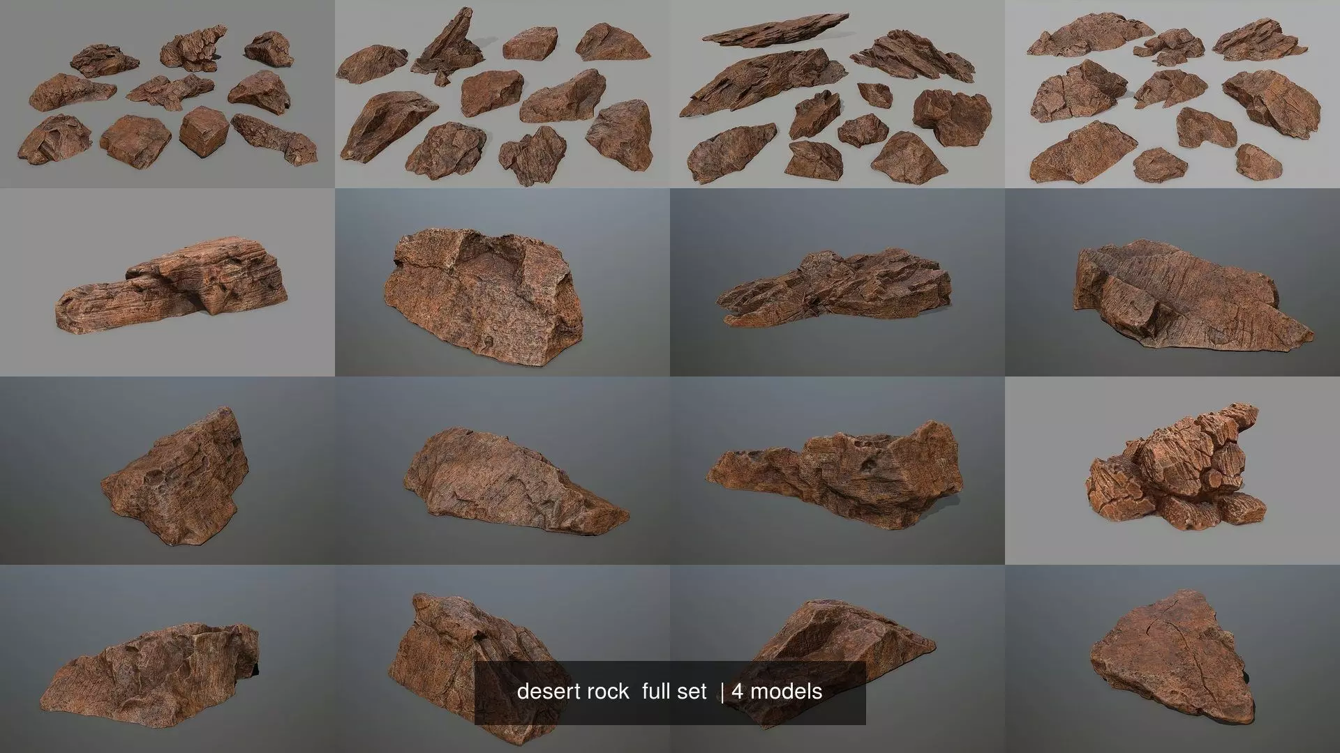 desert rock  full set  3D Model Collection_1
