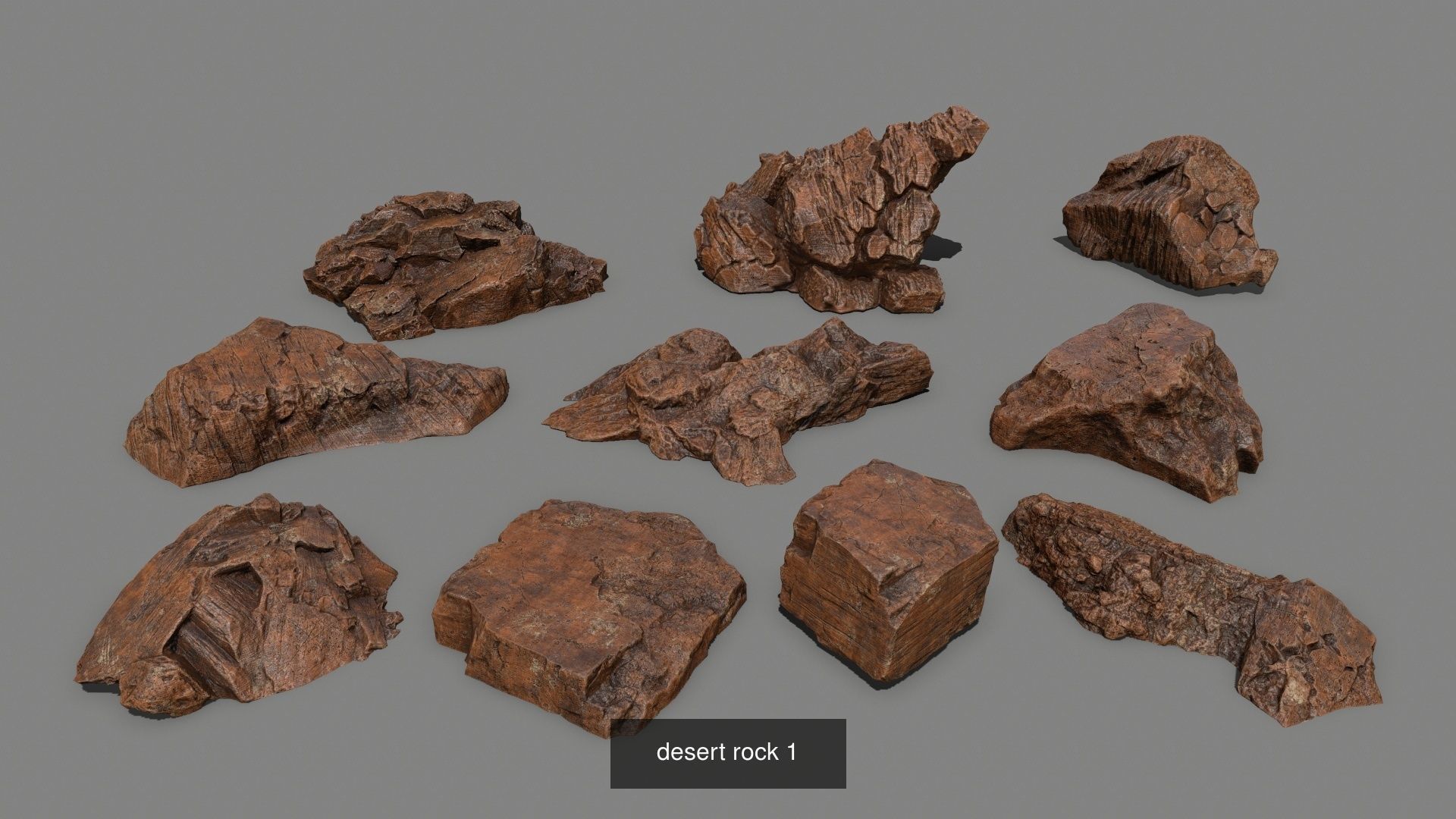 desert rock  full set  3D Model Collection_2
