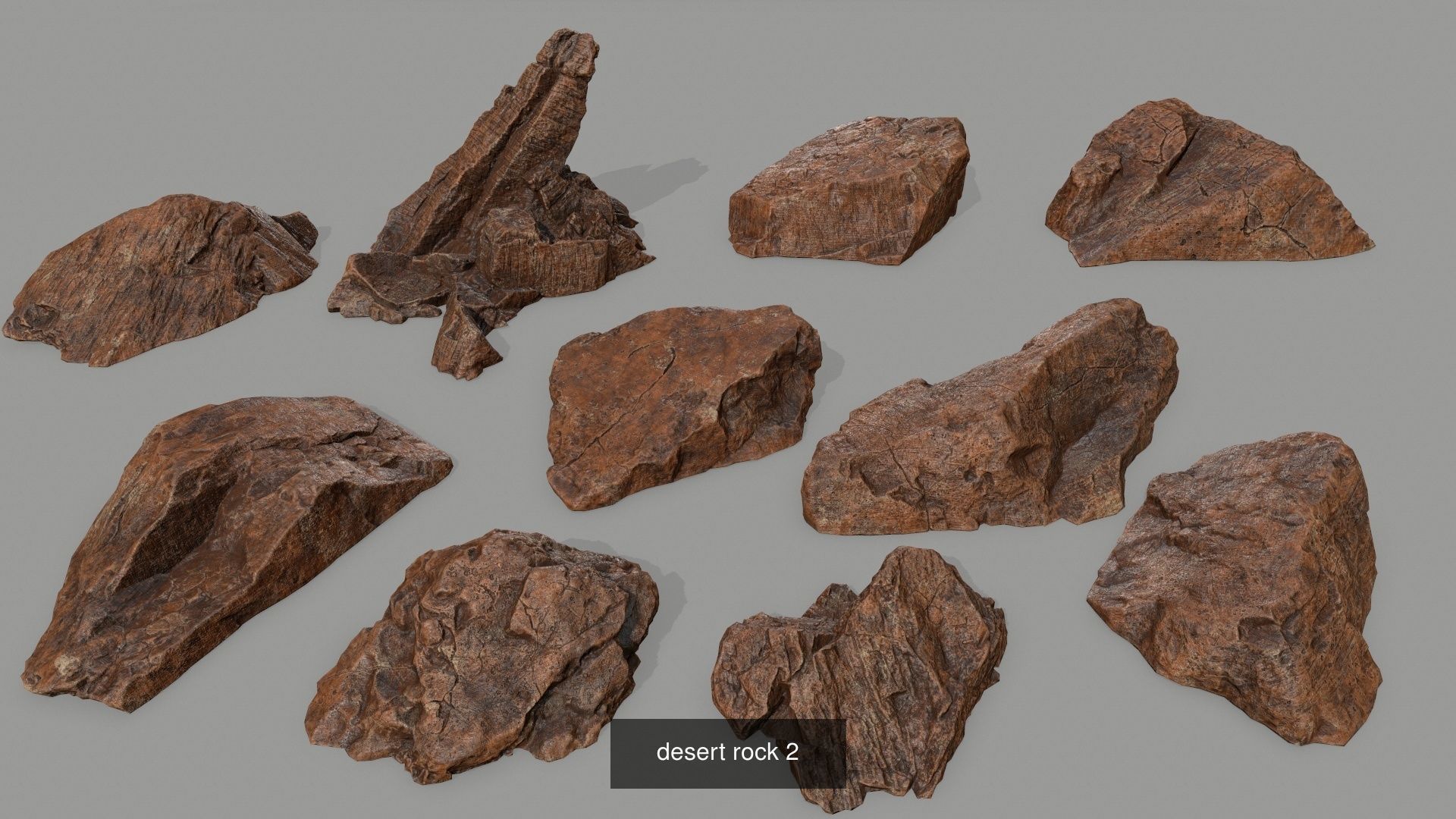 desert rock  full set  3D Model Collection_3