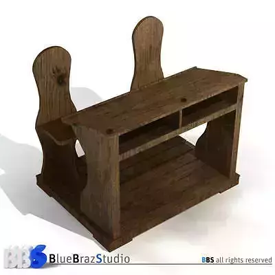 Ancient school desk