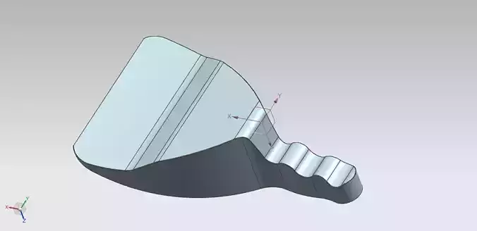dustpan metal part with hole in middle 3D model