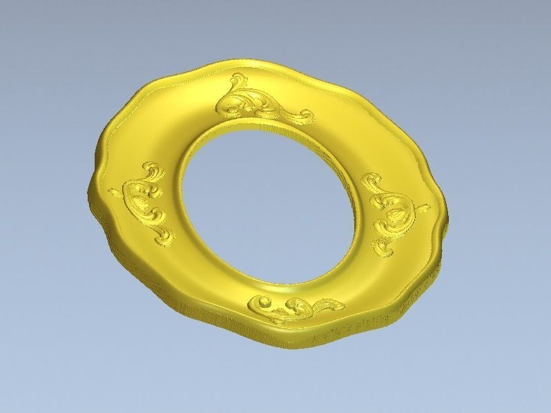 Oval frame 3D print model_1