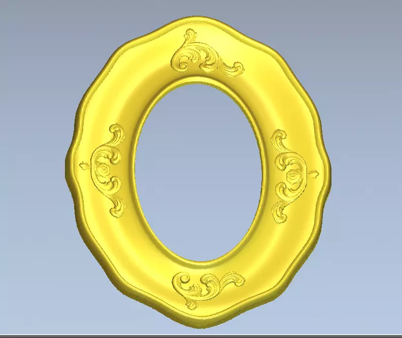 Oval frame 3D print model_0
