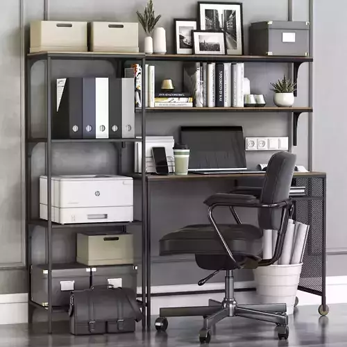 FJALLBO loft office workplace 3D model