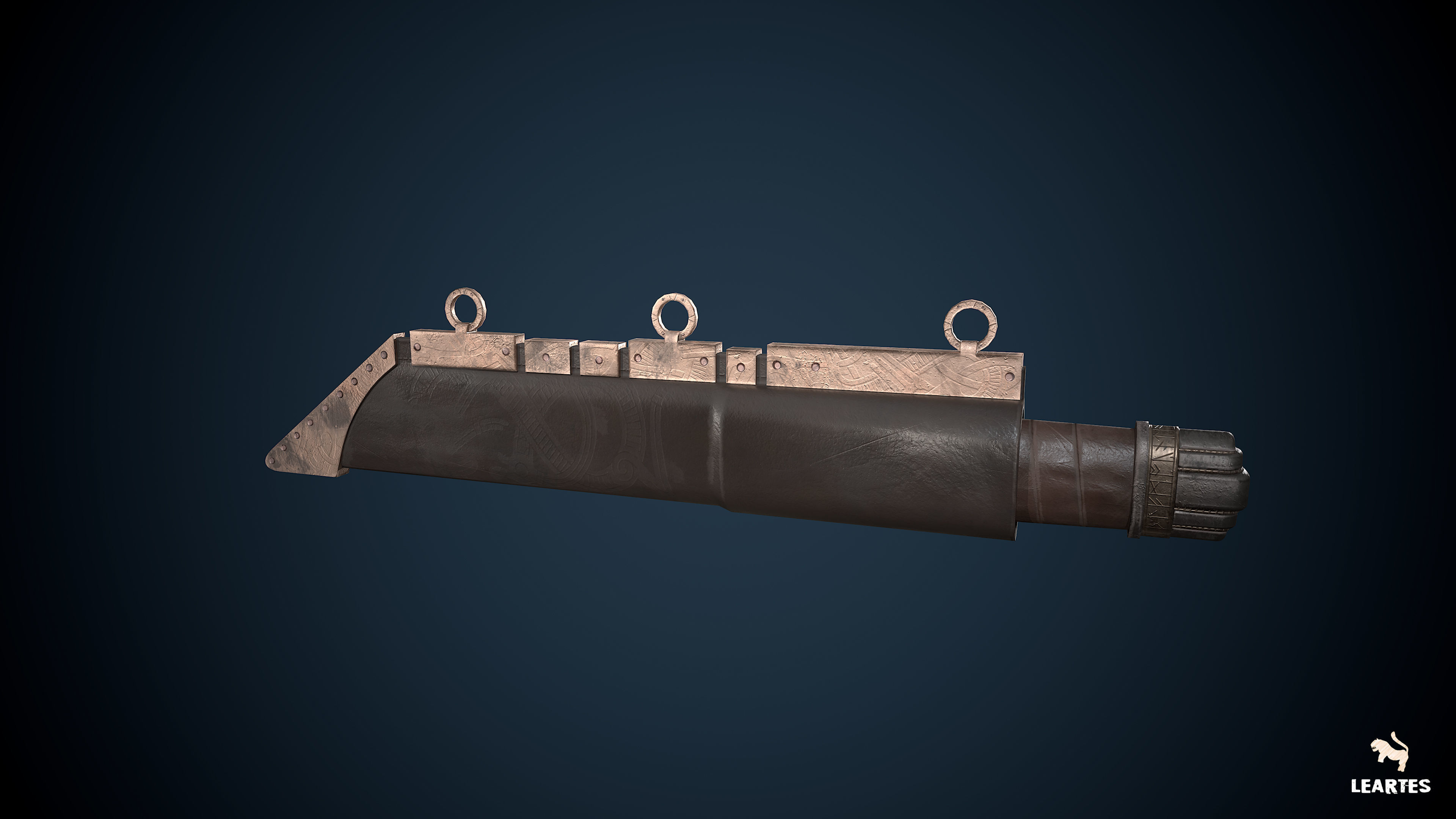 Medieval Viking Weapons and Shields Set Low-poly 3D model_22