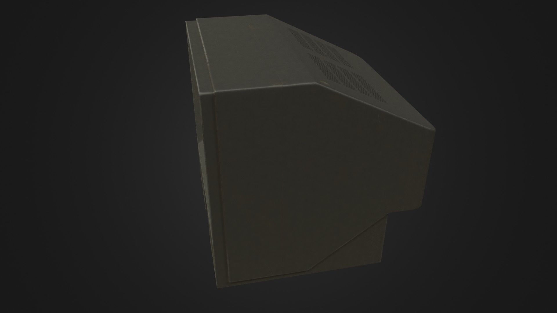 Old dirty CRT Tv Low-poly 3D model_34