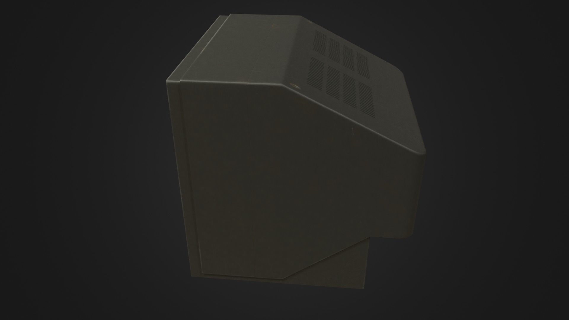 Old dirty CRT Tv Low-poly 3D model_32