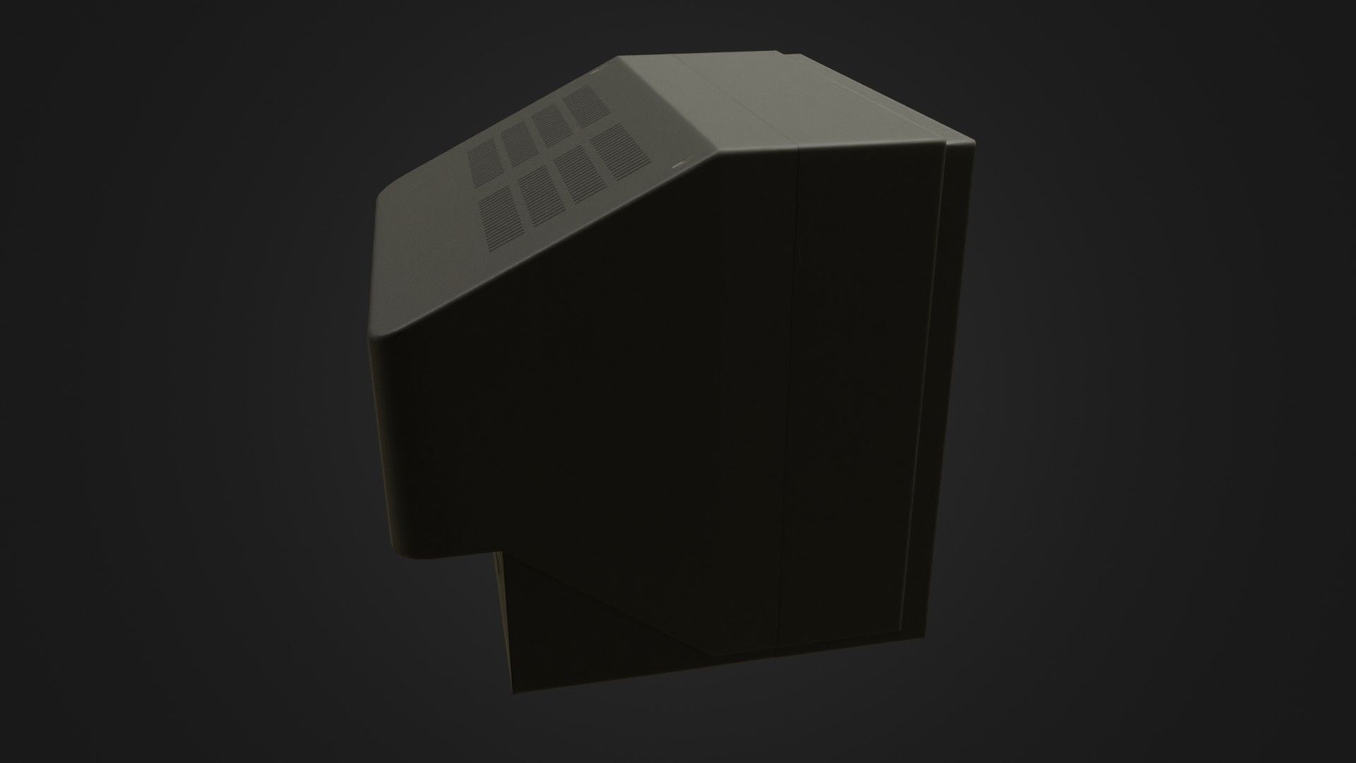 Old dirty CRT Tv Low-poly 3D model_14