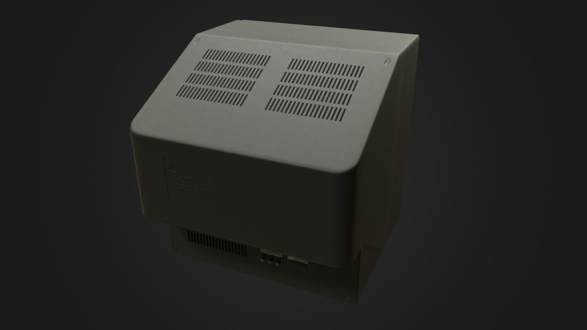 Old dirty CRT Tv Low-poly 3D model_20