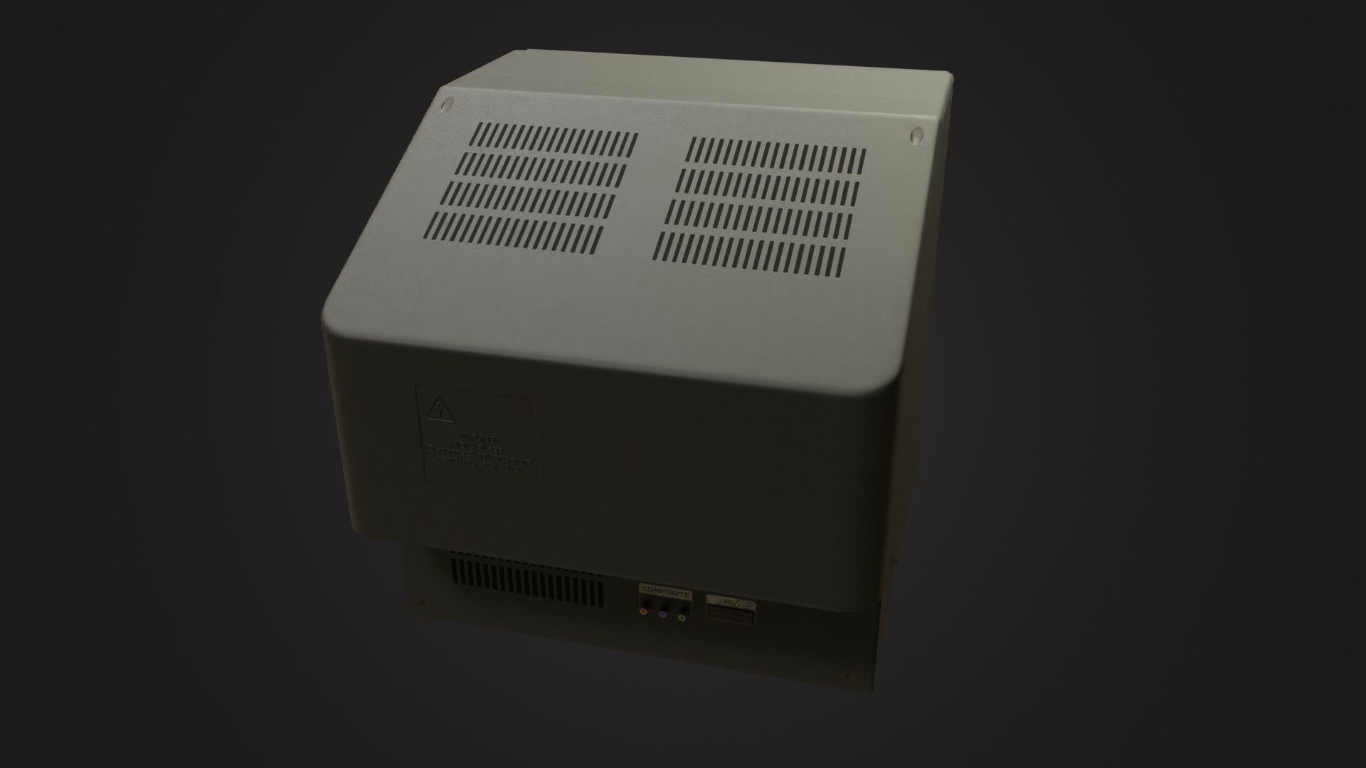 Old dirty CRT Tv Low-poly 3D model_21