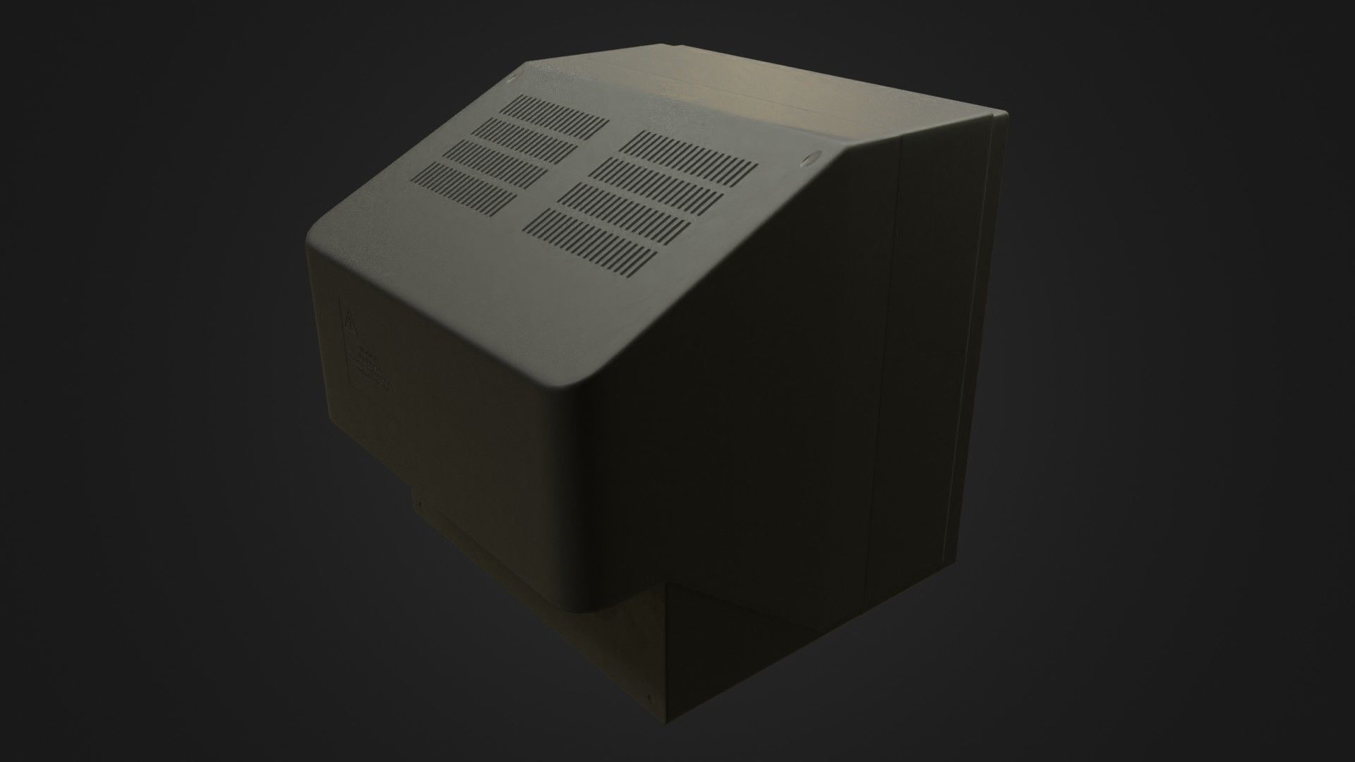 Old dirty CRT Tv Low-poly 3D model_17