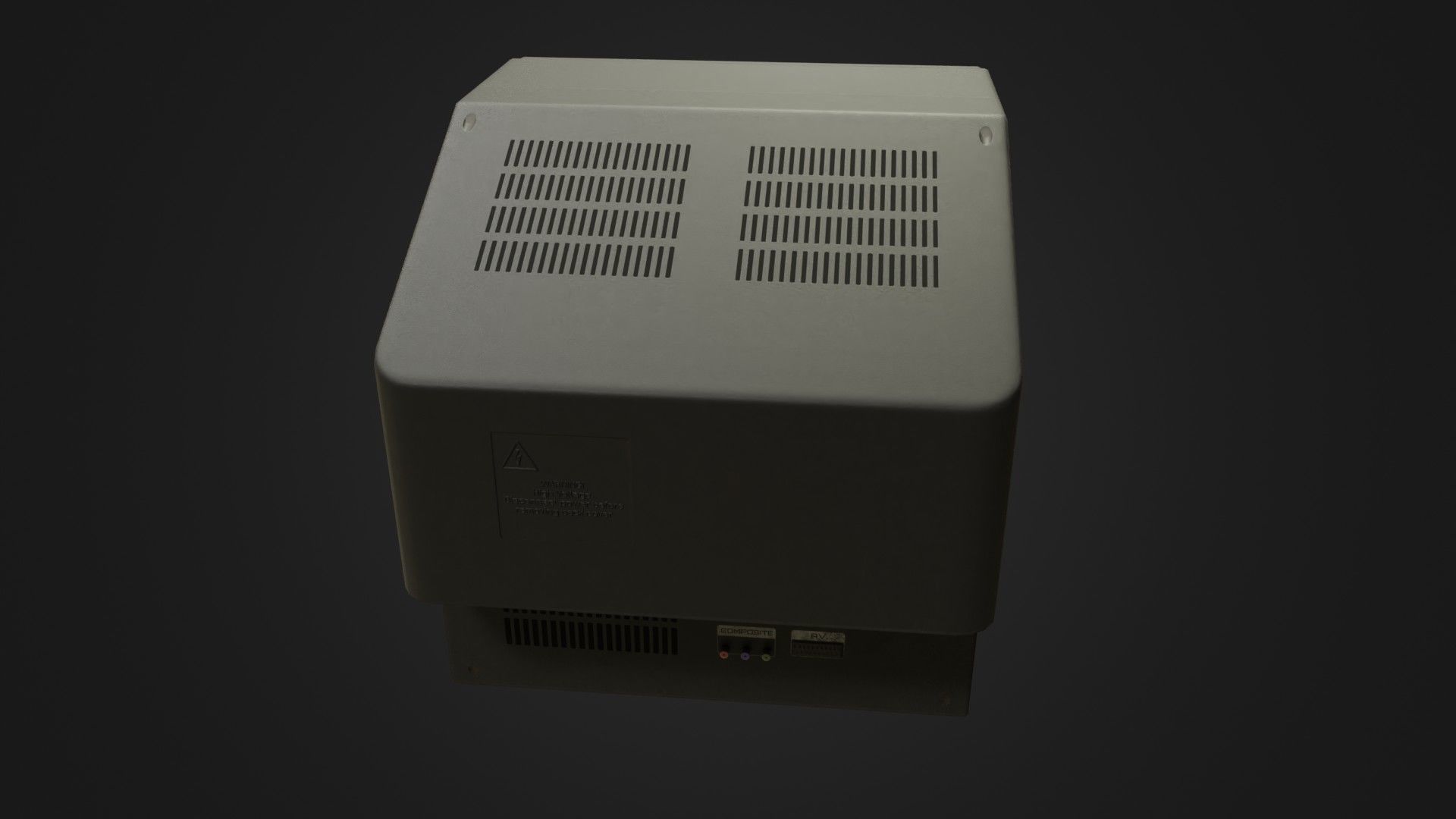 Old dirty CRT Tv Low-poly 3D model_22