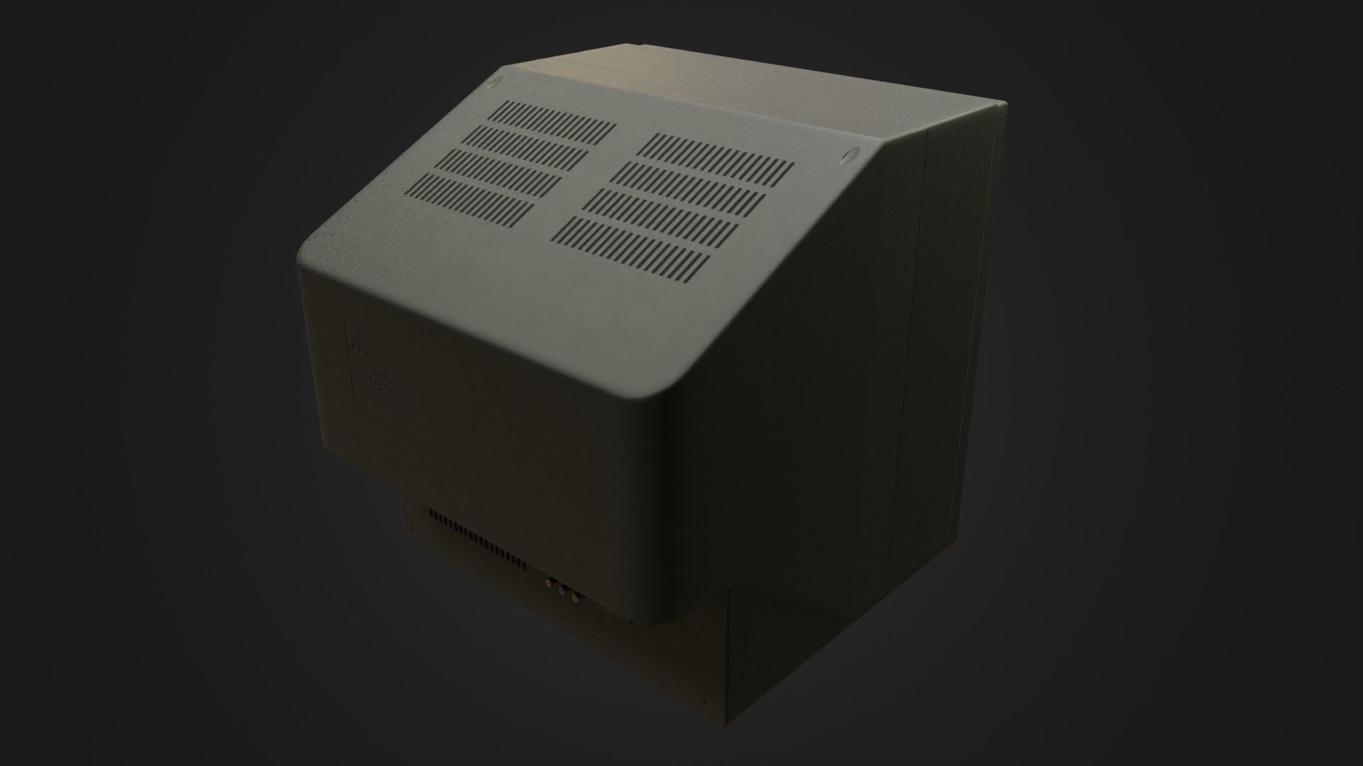 Old dirty CRT Tv Low-poly 3D model_18