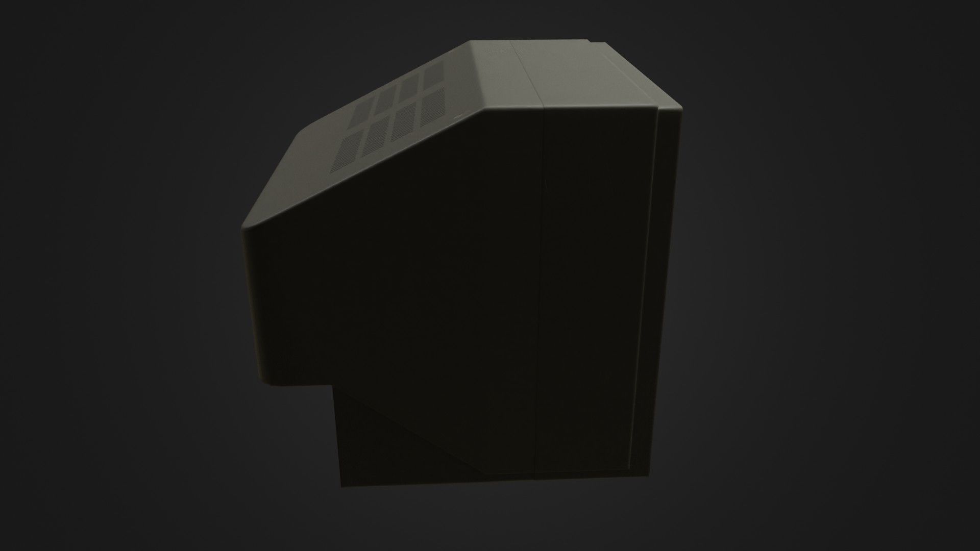 Old dirty CRT Tv Low-poly 3D model_13