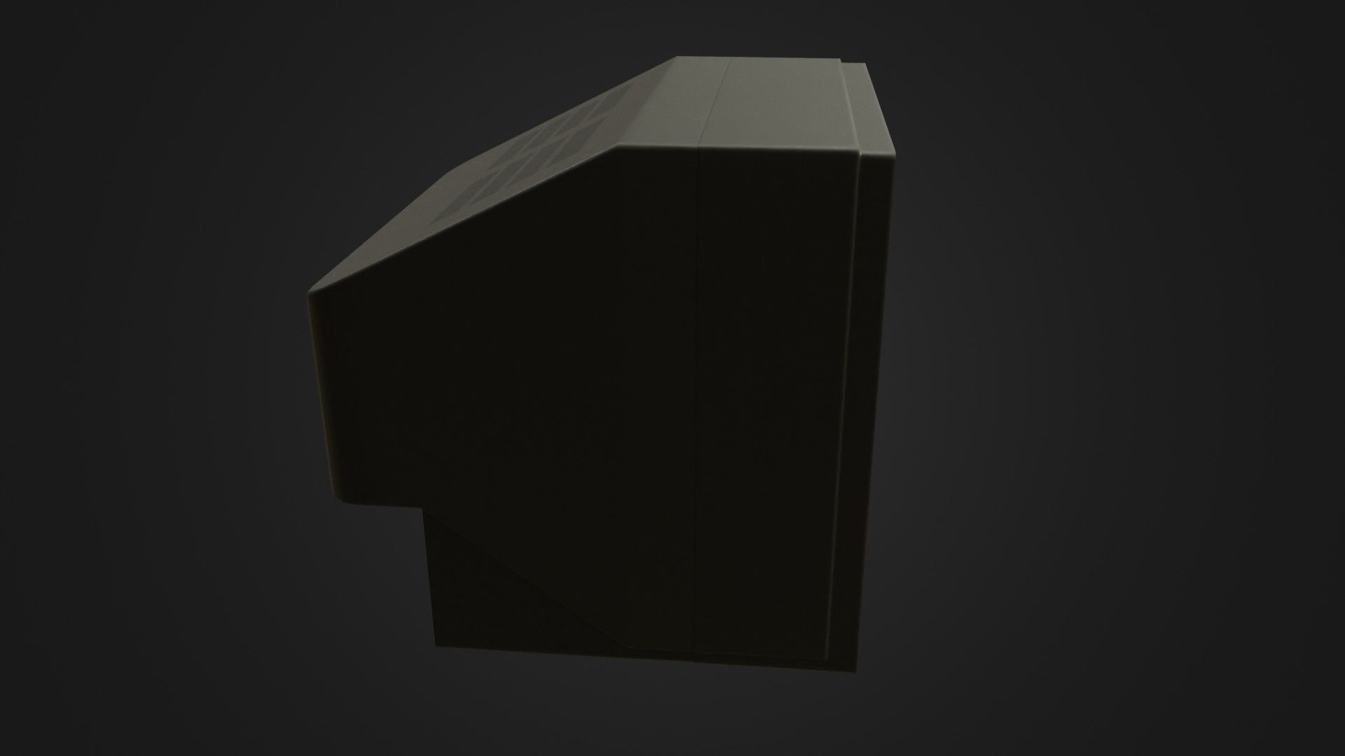 Old dirty CRT Tv Low-poly 3D model_12