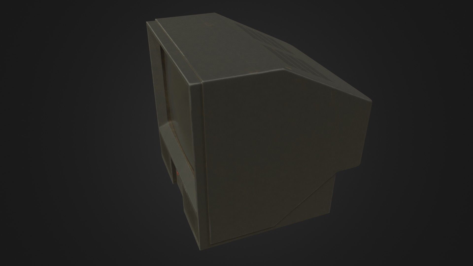 Old dirty CRT Tv Low-poly 3D model_35