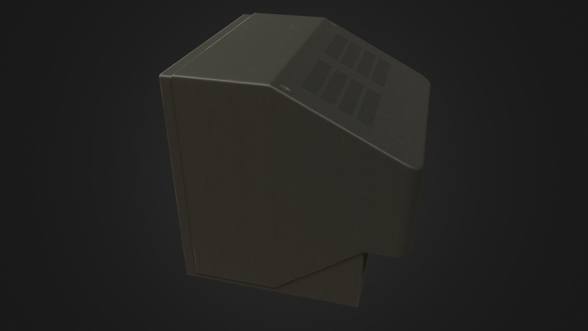 Old dirty CRT Tv Low-poly 3D model_31