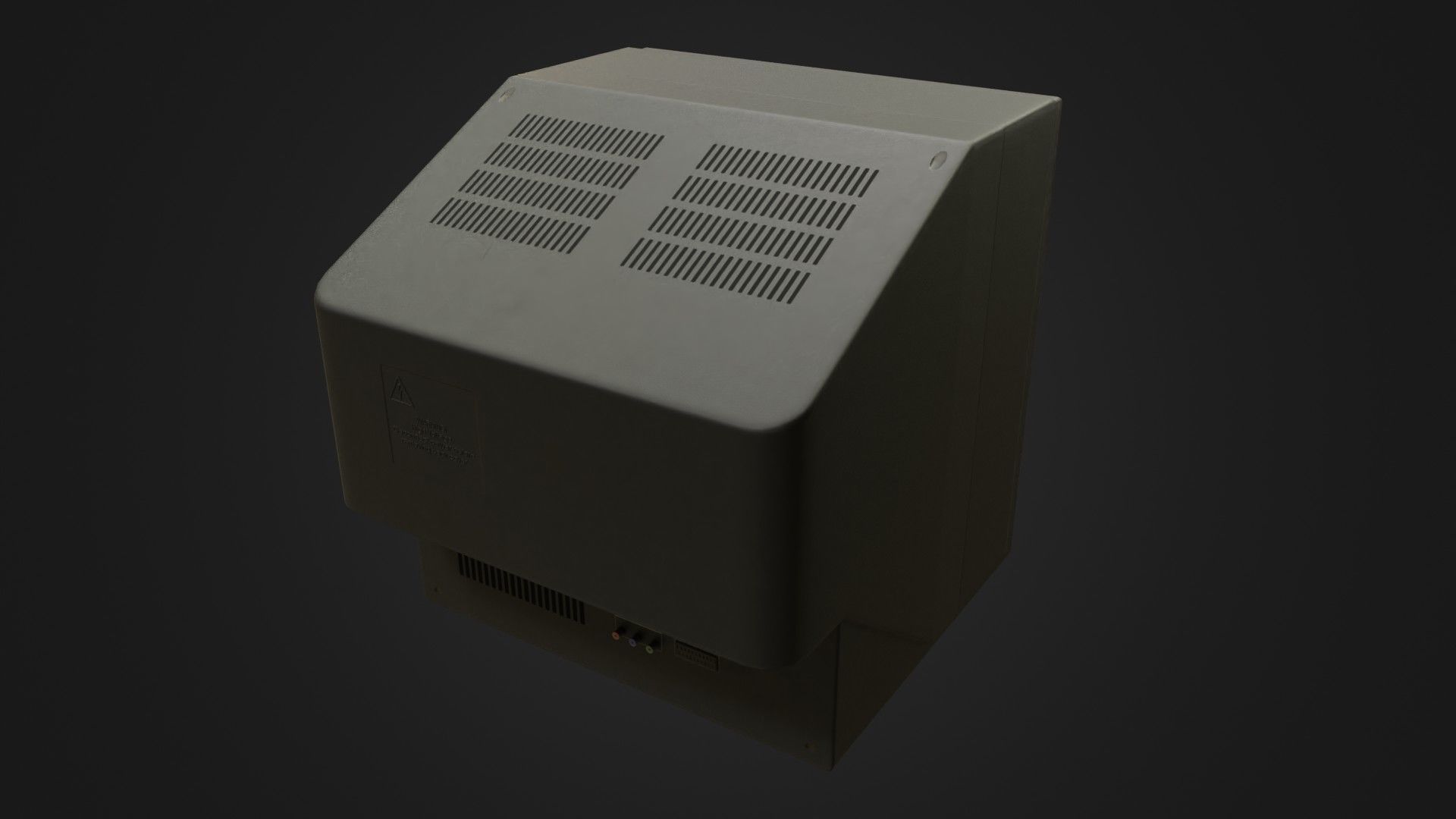 Old dirty CRT Tv Low-poly 3D model_19