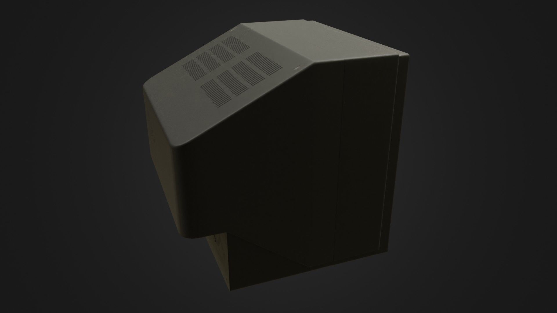 Old dirty CRT Tv Low-poly 3D model_15