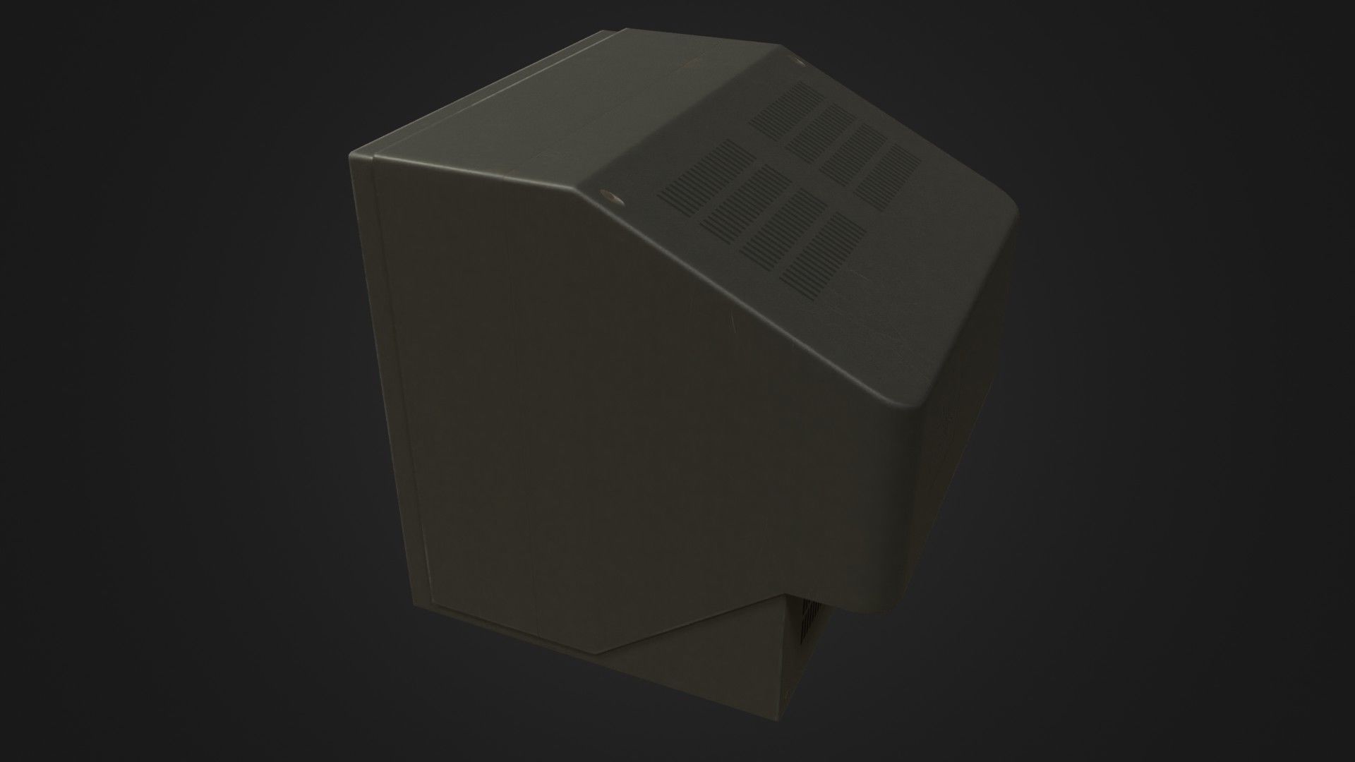 Old dirty CRT Tv Low-poly 3D model_30